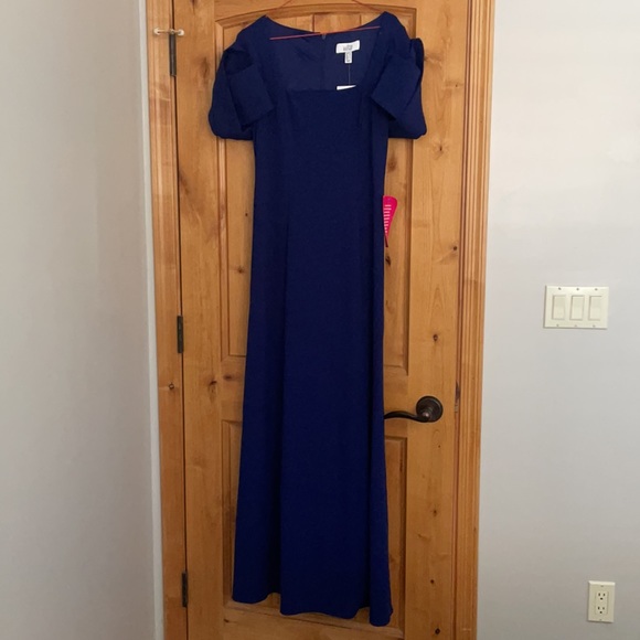 Badgley Mischka navy gown - Picture 3 of 9